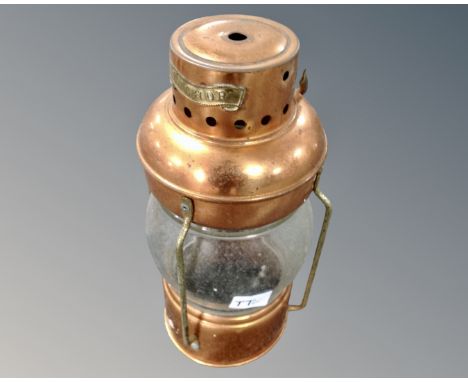 A vintage ship's lamp.