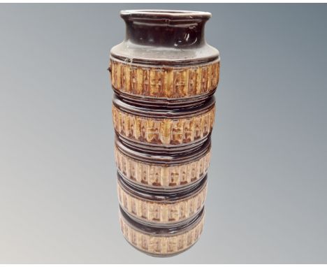 A West German pottery stick stand. (height 40cm)