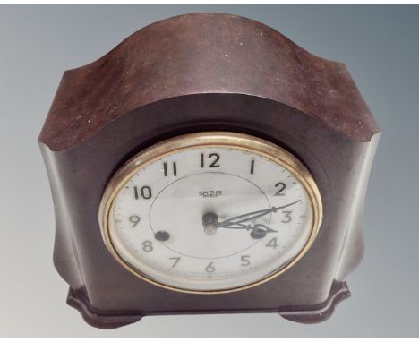 A Bakelite cased Smith's eight day mantel clock. (width 21cm)