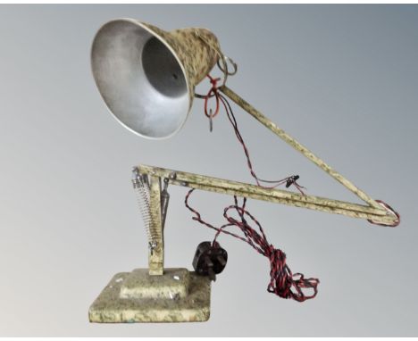 A 20th century angle poised lamp, stamped The Angle Poise pat in UK and abroad, made in England by Herbert Terry and Sons Ltd