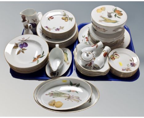 Approximately 44 pieces of Royal Worcester Evesham dinner china.