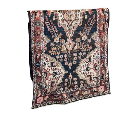 Early 20th Century hand knotted Persian Malayer runner 2.66 by 1.00.