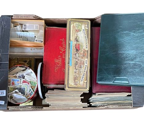 Collection of cigarette cards in leatherette albums inc Carreras Ltd, Churchman, Gallaher Ltd, Ogden's, Murray Sons & Co (ful