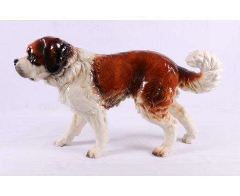 A Goebel porcelain figure of a St Bernard, 27cm high.