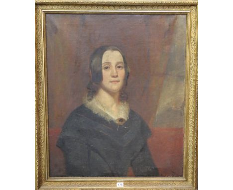 BRITISH SCHOOL (19th CENTURY) Portrait of Mrs Janet MathiesonOil 75cm x 62cm