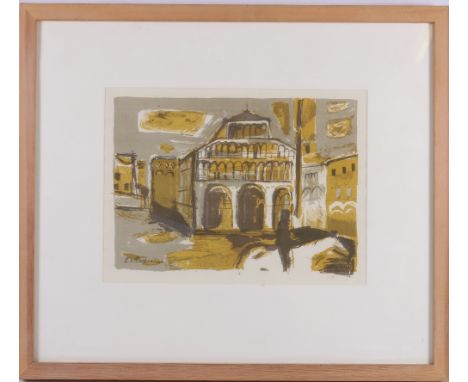 ELIZABETH VIOLET BLACKADDER OBE RA RSA RSW (SCOTTISH B.1931)St Croce Lithograph, 24cm x 33cm. ARR.Open Eye Gallery label vers