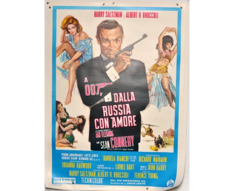 James Bond 007 Film Poster comprising, From Russia with Love. R-1970's. Rolled. Italian 2 - Fogli (39.25" X 55") on linen. Li
