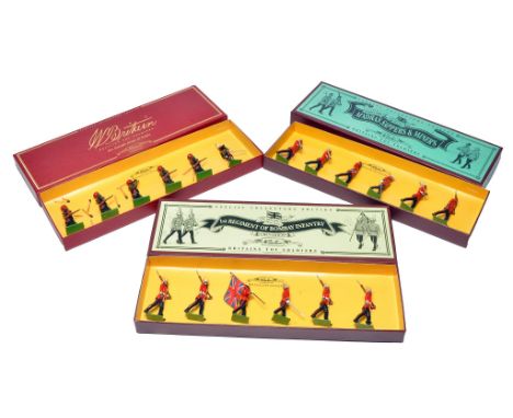 A trio of Britains Toy Soldiers Sets comprising No. 8955, 8847 and 8845. Look to be without fault and complete with inner pac
