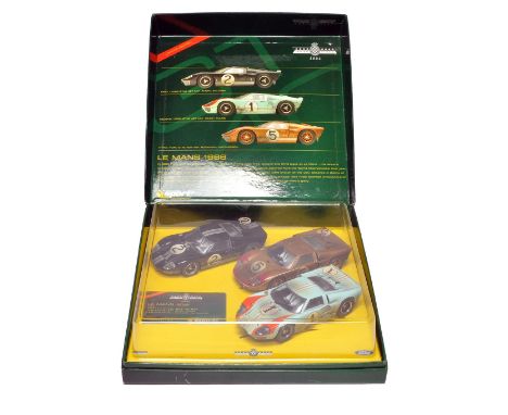 Scalextric slot car set comprising  Good Wood Festival of Speed 2003 Ford GT Le Mans 1966 - Excellent in display box.