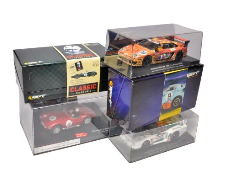 A group of 5 x Slot cars including Scalextric Limited Editions and others, as shown. Untested but no obvious sign of major fa