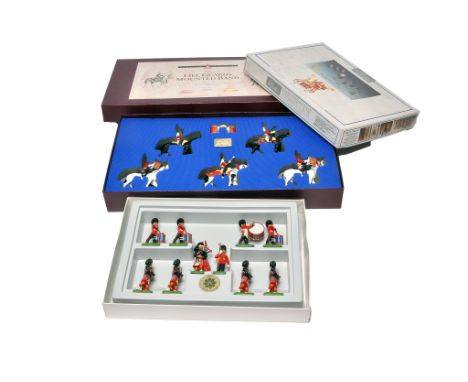 A duo of Britains Toy Soldiers Sets comprising No. 1160 Life Guards Mounted Band plus Scots Guards. Look to be without fault 