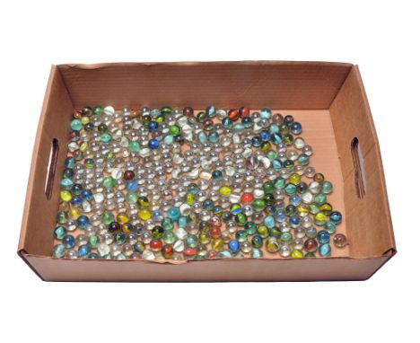 A quantity of vintage marbles, mostly good or better.