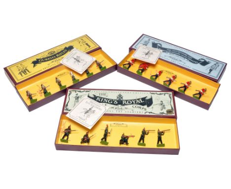 A trio of Britains Toy Soldiers Sets comprising No. 8890, 8841 and 8822. Look to be without fault and complete with inner pac