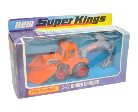 Matchbox Superkings No. K25 Muirhill Tractor. Displays generally excellent in good to very good original box.