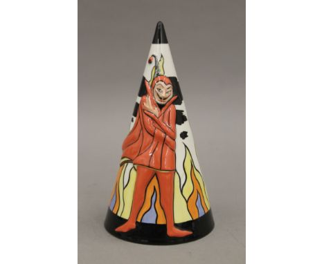 A Carltonware limited edition Lorna Bailey devil sifter, numbered 58/100. 22.5 cm high.