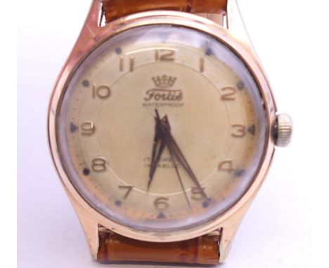 A vintage Fortis gentleman's wristwatch. 3.25 cm wide.