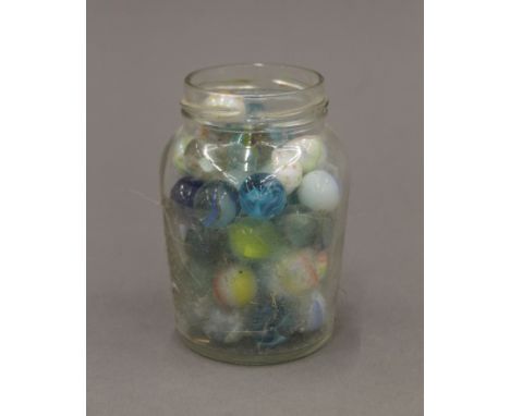 A quantity of various items, including vintage buttons, marbles and alabaster animals.  