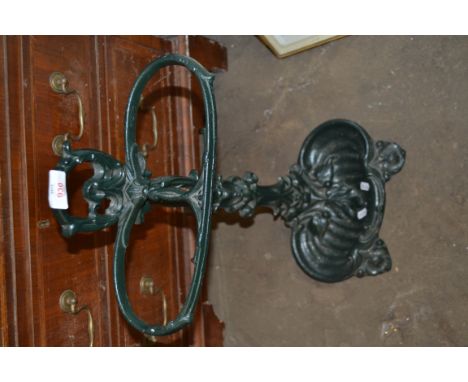 CAST IRON FOLIATE FORMED STICK STAND, 57CM HIGH