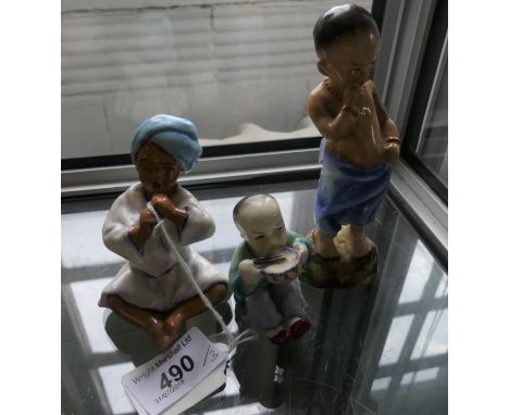 Royal Worcester figures 'India', 'China' and 'Burman' all modelled by F G  Doughty (3) 