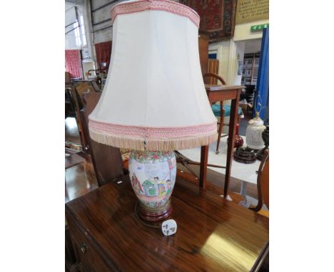 A modern oriental electric table lamp (sold electrically untested)