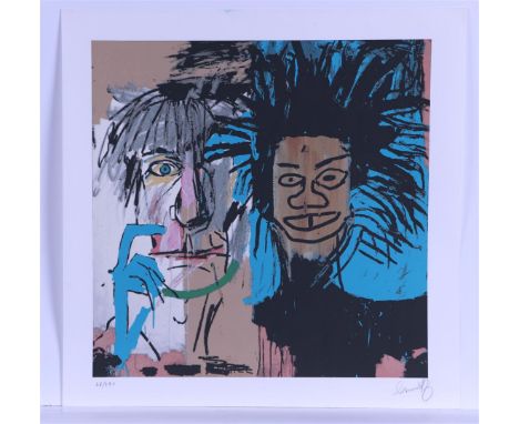 Jean Michel Basquiat (New York 1960 - 1988), (after), 'Andy and me', bears signature, and with number '20/250' (in pencil), s