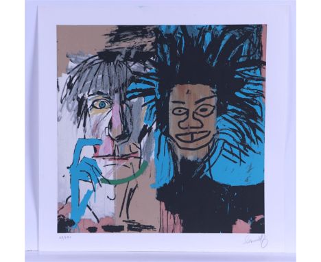 Jean Michel Basquiat (New York 1960 - 1988), (after), 'Andy and me', bears signature, and with number '20/250' (in pencil), s