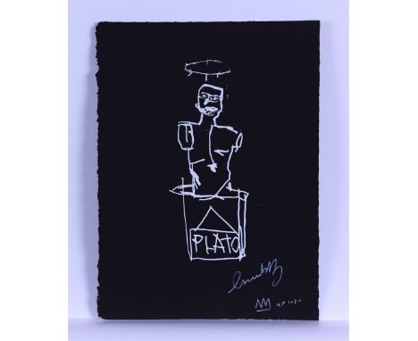 Jean Michel Basquiat (New York 1960 - 1988), (after), 'Plato', signed, and with number 'AP 10/10' (bottom right), screen prin