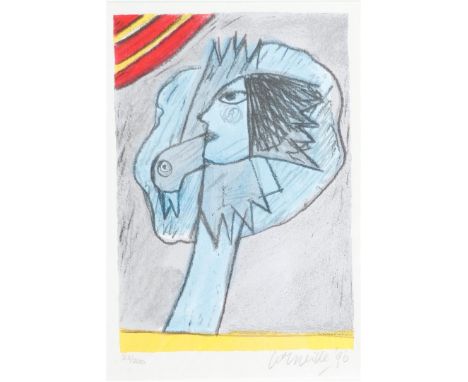 Guillaume Cornelis van Beverloo 'Corneille' (Liège 1922 - 2010Auvers-sur-Oise, France) , Oiseau et femme, signed, and dated '