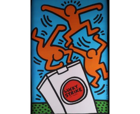 Keith Haring (Reading, Pennsylvania 1958 - 1990 New York) (after), Lucky Strike, signed, and dated "87" (in the print), serig
