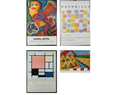 A lot consisting of (3) various exhibition posters, including: Mondriaan, Boymans - Van Beuningen, Mondriaan, Haags Gemeente 