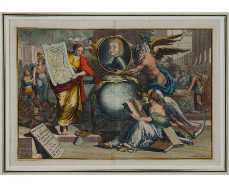 A hand-colored allegorical title page after L. van Vianen (Amsterdam ca. 1660 - after 1726) drawn by Jan Goeree (Middelburg 1