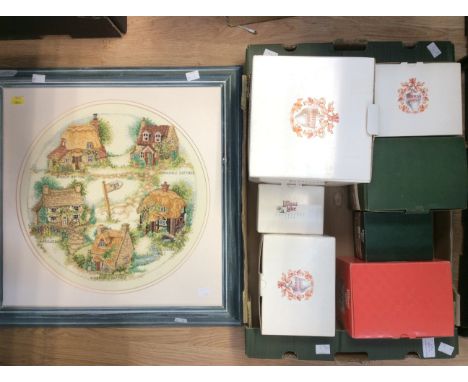 Lilliput Lane Cottages including Collectors Club 'Woodmans Retreat', 6 further cottages and a Lilliput Lane Sampler (1 box pl
