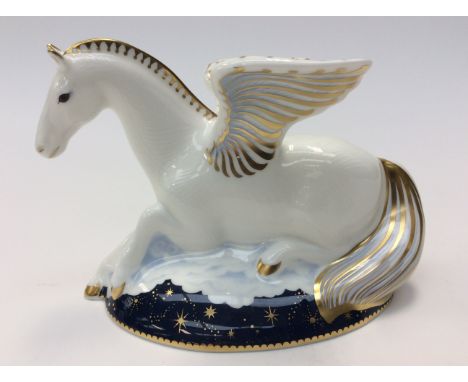 Royal Crown Derby Pegasus, limited edition 920/1750, first quality, Gold stopper, boxed with certificate