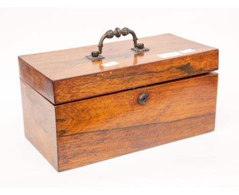 19th Century Rosewood two compartment tea caddy