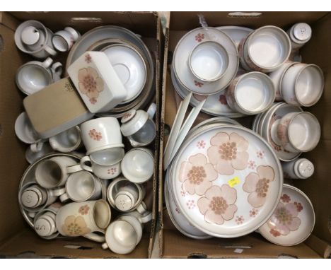 Denby 'Gypsy' pattern part dinner tea, coffee service including servers and covers, coffee and teapots mugs cups and saucers 