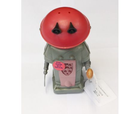 A 1960s 'For mash get smash', mechanical wind space age Martian toy, made by Marx Hong Kong from the Smash TV adverts