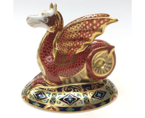 Royal Crown Derby Wessex Wyvern, limited edition 684/2000, first quality, Gold stopper, boxed with certificate  