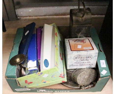 Assorted boxed 'Viners Executive Suite' flat ware; with further EPNS and silver handled boxed flat ware, galeried tray, trink