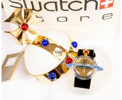 A Vivienne Westwood Orb Swatch watch 1993 limited edition, in original box 