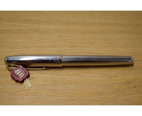 A Parker Sonnet rollerball pen in Plaque Argent (Silver Plated)