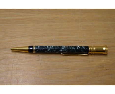A Parker Duofold ballpoint pen in Green Marble