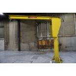CABELL - HOWE JIB CRANE, 1/2 TON CAP, NO HOIST, APPROX 12' ARM, 10 1/2' TALL