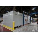 WELDING ENCLOSURE, APPROX 16' X 36' X 11' TALL W/ (2) SLIDING DOORS