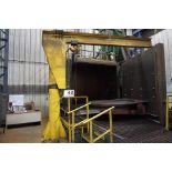 JIB CRANE , 1 TON AIR HOIST, 12' ARM, 13' TALL