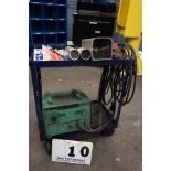 DOT WELDER W/ LEADS, ASSORT WELDING SUPPLIES