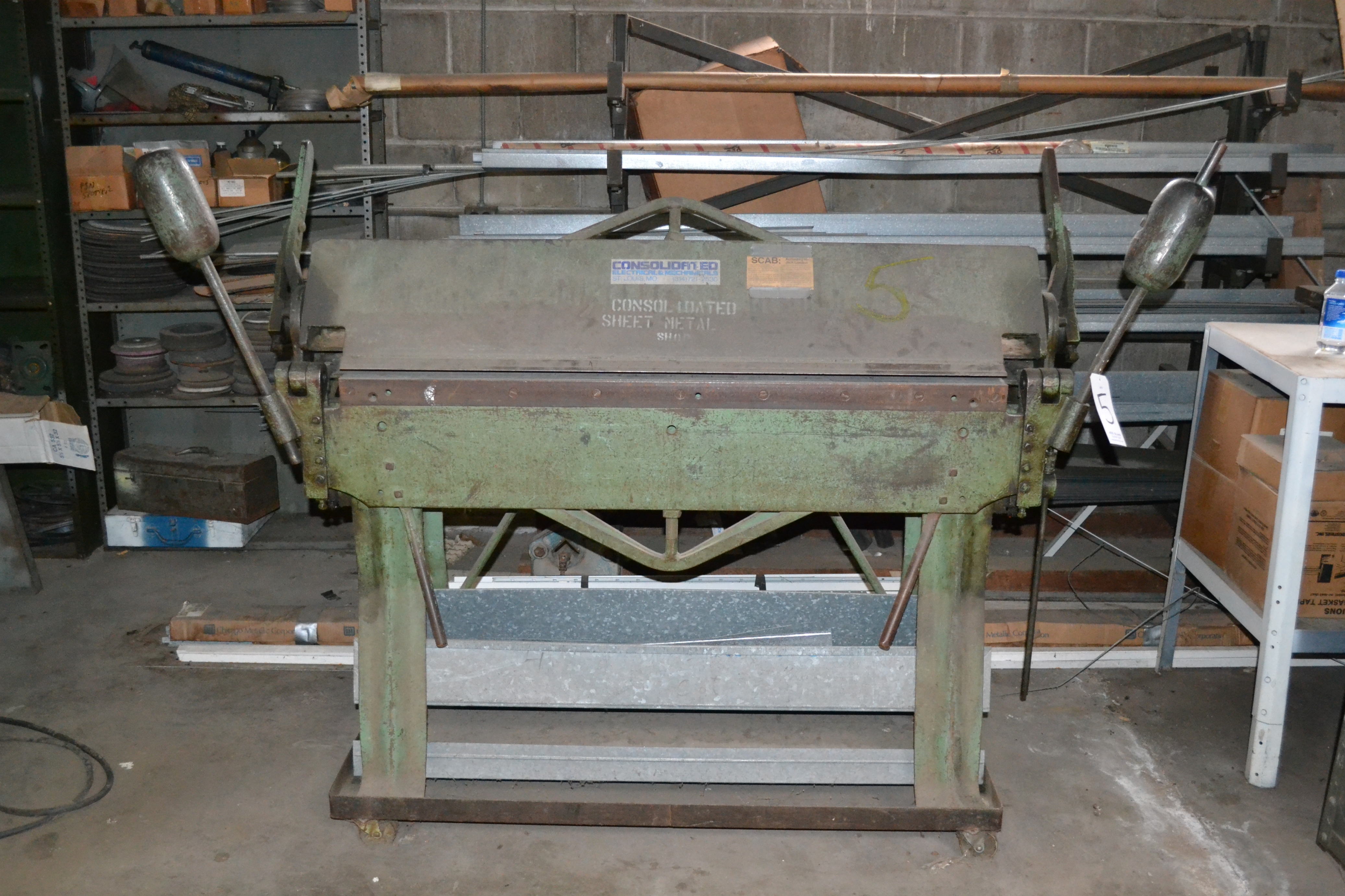 Chicago Model 416 4' Steel Bending Brake, S/N 98007