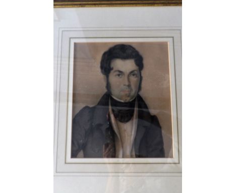 Portrait of a young man by Hippolyte Robillard exh. 1831-1841 24.5 x 21