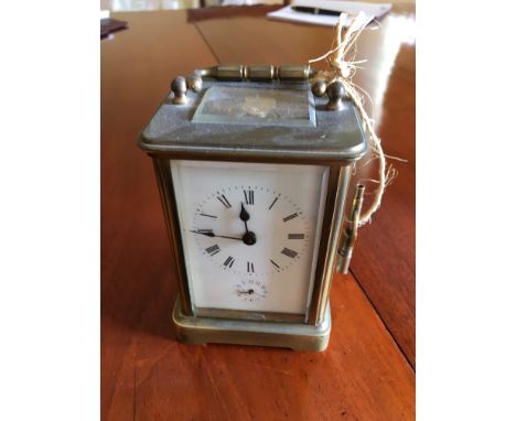 Nineteenth century French carriage clock with alarm.