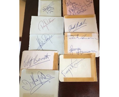 Collection of original autographs including George Harrison, John Lennon, the Rolling Stones, etc. etc.