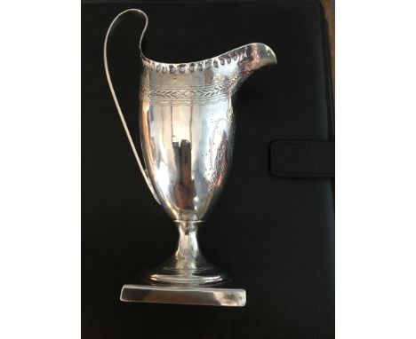 Helmet shaped bright cut creamer 1809 by George Gray.